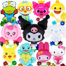 국산 캐릭터 바람개비풍선 피카츄 아기상어 하츄핑 뽀로로, 핑크퐁 아기상어