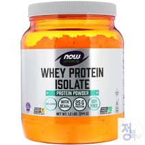 나우푸드 Now Foods Sports Whey Protein Isolate 스포츠 유청 단백질 무맛 544g, 2개묶음(5%할인), 1개