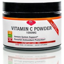 올림피언랩 Olympian Labs 농축 비타민 C 파우더 1000mg 275회 제공량 면역 체계 지원 천연 항히스타민제 강력한 항산화제, 기본
