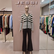 제시뉴욕 NC13 그린색 스트라이프 가디건 bbw kg8340