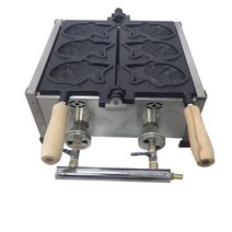 Freeshipping 전기 물고기 모양 큰 물고기 콘 와플 메이커 상업용 아이스크림 붕어빵 기계 머핀 철 오븐 110v220vgas, 와플 생선, 220-240v, 일본
