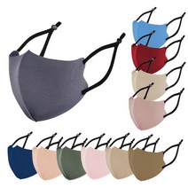 3D 블랙끈 끈조절 패션 프리미엄 마스크 연예인 컬러 마스크 (12 Color), 블랙