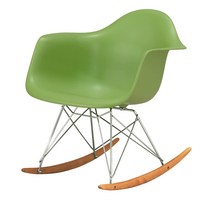 North Orange 디자이너스 락킹 의자 찰스 & 레이 임즈 RAR 쉘 암 의자 로커베이스 (그린) 리프로덕트