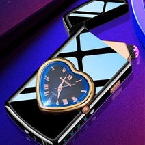 KC인증 2in1 하트워치 플라즈마 라이터 명품라이터, 6 무광블랙