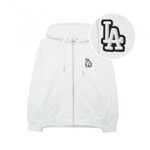 MLB 베이직 미디움로고 후드 집업 LA White