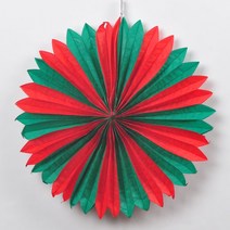 파티 페이퍼휠(중)레드그린 허니컴볼 장식 크리스마스-72394EA, CC_ 본상품선택
