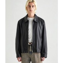 LOFI 비건 레더 오버핏 싱글 자켓 블랙 VEGAN LEATHER OVERFIT SINGLE JACKET BLACK