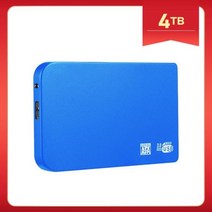 휴대용 외장 솔리드 스테이트 디스크 C 타입 노트북 PC 데스크탑 하드 드라이브 SSD 호환 대용량 스토리지 1 TB 500GB, Blue 4TB