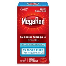Megared Antarctic Krill Oil 메가레드 남극 크릴 오일 500mg 90소프트젤 오메가-3 지방산, 1개, 기본