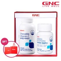 [GNC] 츄어블 비타민C (90정) + 비타민B 콤플렉스 세트_30449