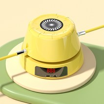 틱톡 충전식 리모컨 자동 줄넘기 점핑머신 키크기운동 홈트레이닝, 옐로우