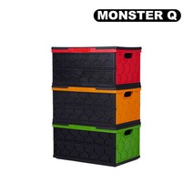 몬스터큐폴딩박스 몬스터큐 폴딩박스 대용량 54L 홈쇼핑 리빙박스 수납정리함 3개세트, 단일옵션