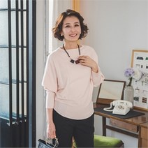 쉬즈마담 T52214 멜리사 가오리 니트 티셔츠 핑크 엄마옷 미시옷 엄마선물 빅사이즈 아줌마옷 50대 60대 중년여성 마