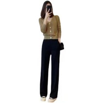 가을 옷 기질 여신범 올가을 패션 캐주얼 chic 고급 직업 바지 두 벌 세트녀