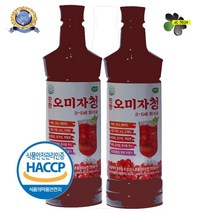 프리미엄 청정지역에서 자란 진한 오미자 청! 대용량! 2병 당일발송, 970ml, 2개