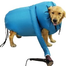 에어탱크 대형견드라이기 강아지 특대형 업소형 헤어 드라이어 블로우 백 그루밍 백 휴대용, 협력사, 블루 엘