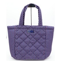 마크 제이콥스 블루 퀼팅 지오 스팟 나일론 토트 숄더백 215 레더 시그니처