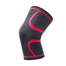 무릎 팔꿈치 보호대 탄성 무릎 패드 나일론 스포츠 1 개 기어 Patella Brace 조깅 농구 배구 지지, 01 빨간_02 L