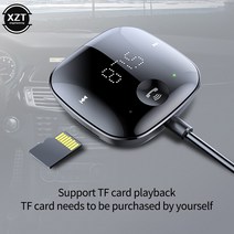 자동차 CD플레이어 블루투스 MP3 수신기 모듈레이터 키트 Bluetooth 5.0 무선 보조 오디오 FM 송신기 핸즈, 한개옵션0