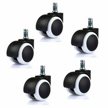 자전거 휠셋 5pc 사무실 의자 캐스터 바퀴 고무 나무 바닥 교체 세트 716quot, [01] 5pcs