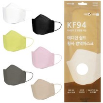 메디인쉴드황사방역마스크(대형/1매입/KF94) 50매, 브라운(50매)