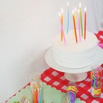 유어캔들 파티 미들스틱 생일초 모음, 워터컬러핑크퍼플/펄피(5138)