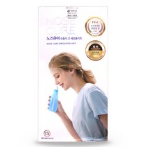 노즈큐어 수동식 코세정기 코세척기 콧속 케어 샤워기 생리식염 분말 60포 20포, 01 노즈큐어 코세정기(분말10포포함)