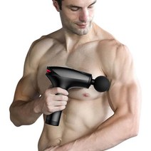 미국발송 제네릭(Generic) New Sleek Percussion Muscle Massage Gun LED Display ice Cold Gel Massage Head 5, Grey