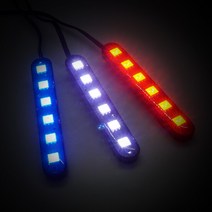 LED 싸이키 스트로브라이트(모듈내장형) 오토바이 배달통 탑박스 파박이 12V-24V용, 24V_레드LED(6발)