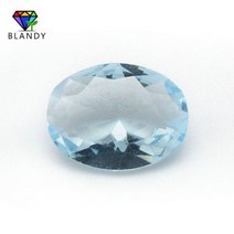 50 개/몫 34 ~ 1318 미리메터 다양한 색상 느슨한 유리 돌 타원형 모양 기계 컷 합성 보석, 3x4mm(50pcs), Water Blue