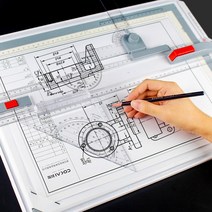 템플릿 만능 제도판 A2 A3 만능 건축 설계 재단 각도
