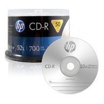 정품 HP 브랜드 CD-R/DVD-R 프린터블 50장/종합-공DVD/공CD/공시디, HP CD-R 로고 케이크 50P