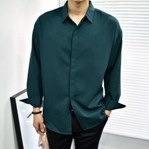 맨탑 쨍한 코발트블루 린넨 남자셔츠