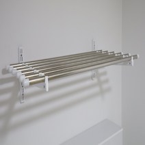 아텍스 다용도 벽선반 봉스테인레스 국내제작, 43cm, 2단, 60cm