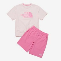 [국내매장판]노스페이스 키즈 반팔 반바지 세트키즈 올 트레인 크루 세트 NT7UP13U_SOP