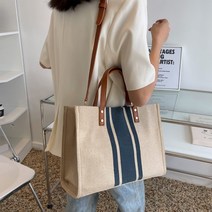 빌드온 여성 가방 스트라이프 토트백