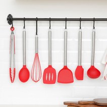 [키친프리] 실용적이고 친환경재질 깔끔한 디자인 키친프리 실리콘 조리도구 9종, 밥주걱