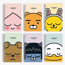 카카오프렌즈 원링 좌철 수첩 무지, 3개