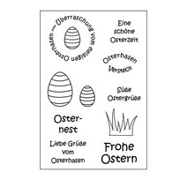Frohe Ostern DIY 실리콘 클리어 스탬프 Cling Seapbook 엠보싱 앨범 장식, 분명한