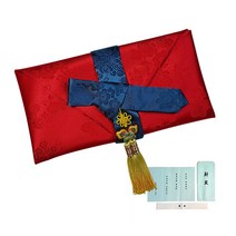 지극정성 단아한 나비노리개 현금예단봉투, 홍색 봉채(신랑님이 신부 댁으로)