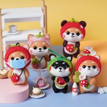 치프몰 DIY 양모펠트 패키지 시바견 총26종 중 13종 2 니들 공예 취미 공방, 수박 시바견, 1개