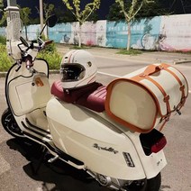 아이보리 스쿠터가방 빈티지 보관백 짐 수납 바이크 베스파 슈퍼커브 라이더백 클래식 리어백, N