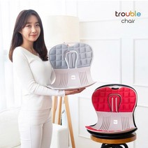 트러블체어 냉온찜질기능 추가 와이더 기능성 체형보정 바른자세 허리보정 좌식의자 와이드 서포트체어, 레드