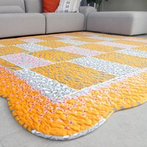 리앤데코 호피블럭 극세사 워싱 스프레드 사계절 침실 러그 160x210cm