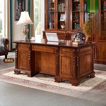 엔틱 대형 원목책상 고품격 넓은 사장 CEO 회장 데스크 사무용, 2.4m 보스데스크/월넛