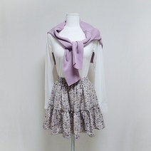 한정수량세일 플라워캉캉 밴딩스커트_4color