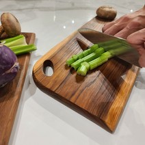 모어우드 나무도마 티크 원목 플레이팅 수제 캠핑 도마, 캠핑도마 40 x 20cm