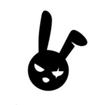 새차선물 고품격 가성비 좋은 블랙/실버 토끼 자동차 스티커 백미러 사이드 데칼 스트라이프 비닐 트럭 차, 01 Black_02 S  18cm  tall