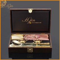 H.jin 백수백복 남녀구분 부부 진공 티타늄 금수저세트 (고급 금수저) 어버이날 명절 설날 추석 부모님 가족 친척선물 혼수 예단 결혼답례품, A 스타일