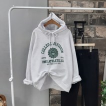 상상그이상 여성용 국내제작 기모 1987 후드티 도톰 포근한 루즈핏 어디든 잘 어울리는 부드러운 가볍고 따뜻한 특양면소재 가성비좋은 후드 맨투맨